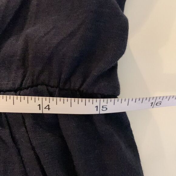 H&M navy blue casual dress summer sleeveless front pockets elastic waist MEDIUM - Picture 13 of 13